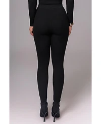 Jluxlabel Women's Grey Naaya Ribbed Leggings