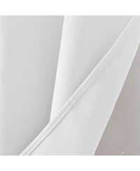 Kate Aurora 1 Piece White Light Filtering Grommet Top Window Curtain Panel