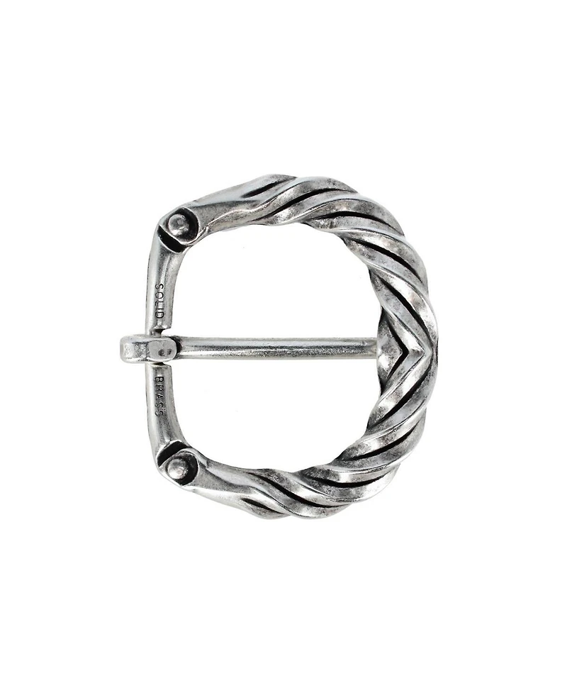 Trafalgar Men's 40mm Italian Solid Brass Twisted Patterned Harness Belt Buckle