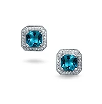 Bling Jewelry Cubic Zirconia Cz Halo Square Earrings Jackets For Studs Jacket Only