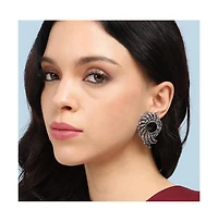 Sohi Stone Spiral Drop Earrings