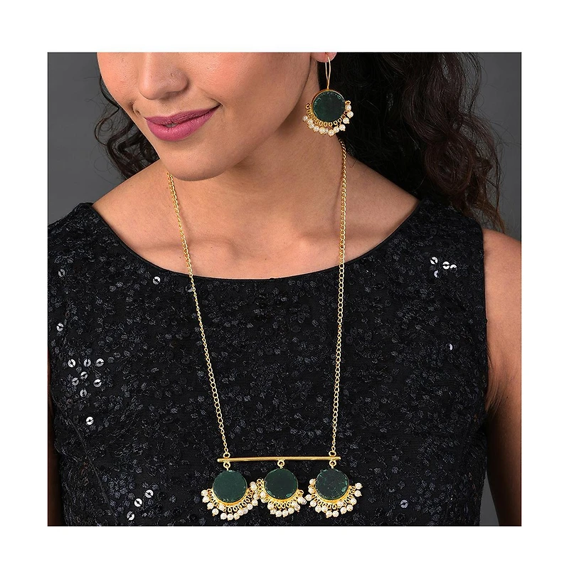 Sohi Abstract-Stone Jewellery Set