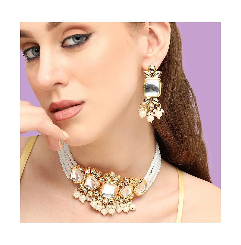 Sohi Mirror-Stone Jewellery Set