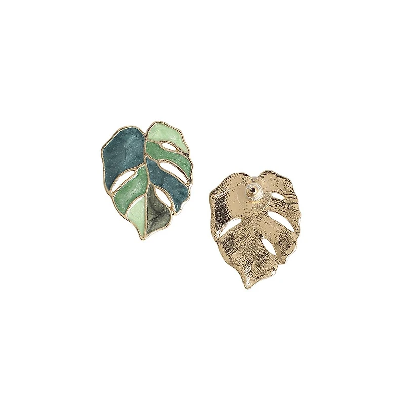 Sohi Leaf Stud Earrings