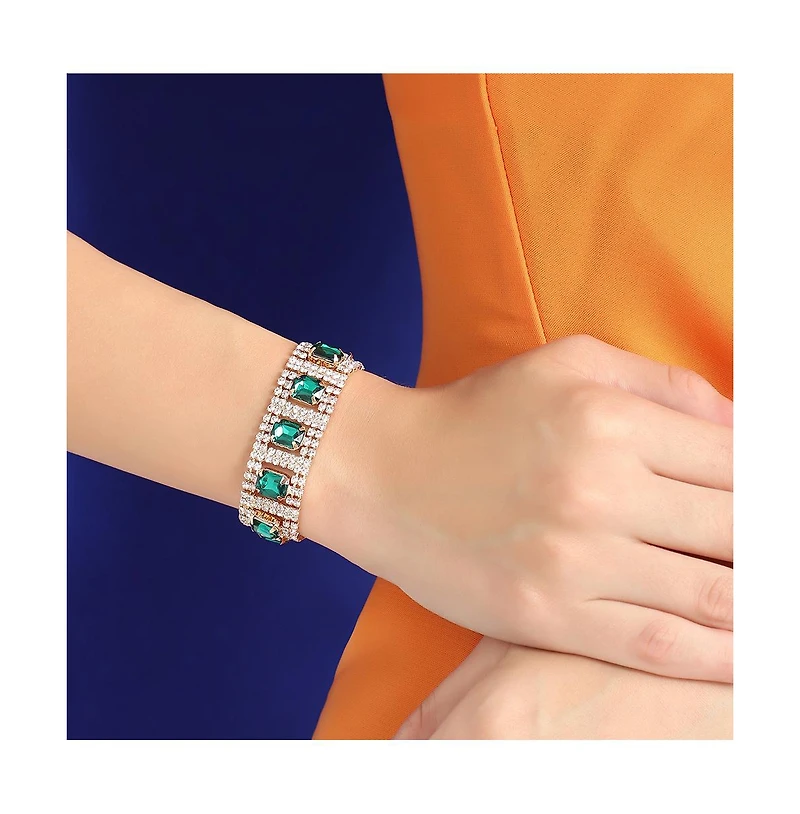 Sohi Gold-Plated Stones Bracelet