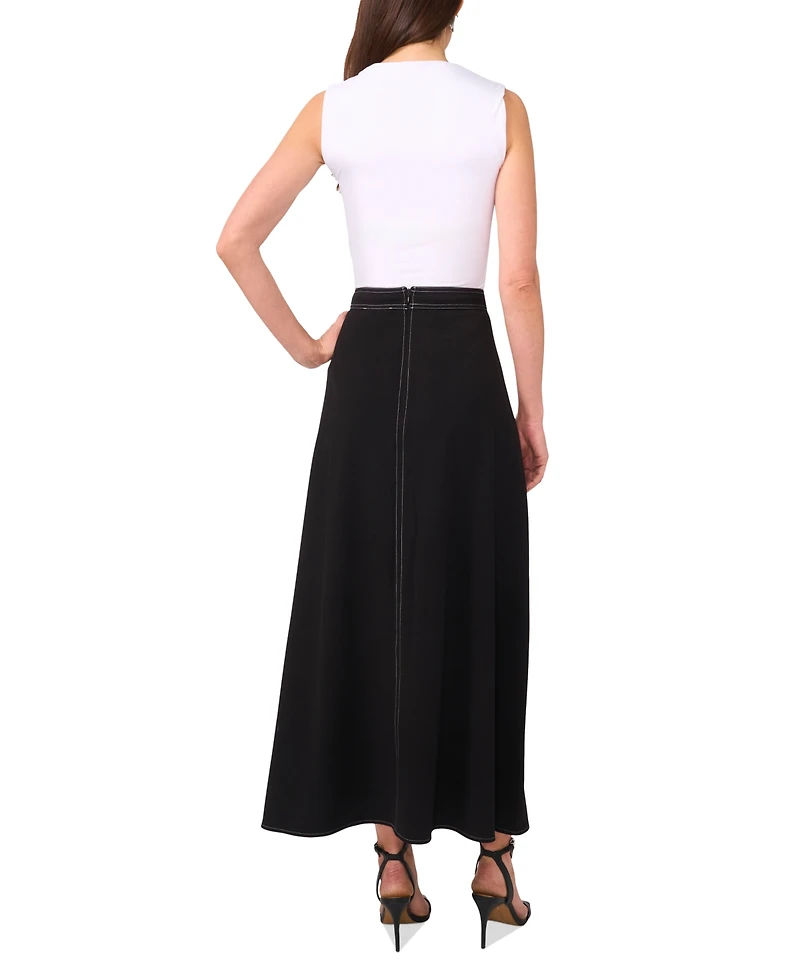 Vince Camuto Women's Contrast-Stitching A-Line Skirt