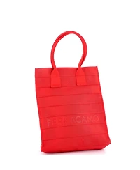 Pre-Owned Salvatore Ferragamo Tall Logo Tote Nylon