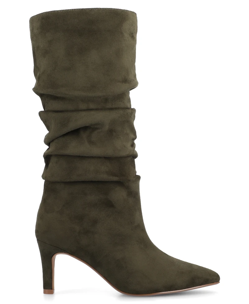 Journee Collection Women's Sonnet Pointed Toe Slouchy Dress Boots