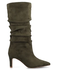 Journee Collection Women's Sonnet Pointed Toe Slouchy Dress Boots