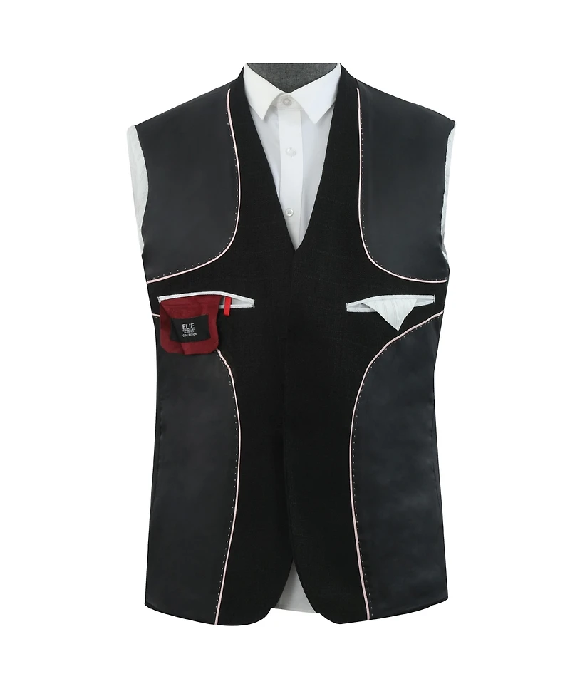 Elie Balleh Boys Black Slim Fit Melange Jacket