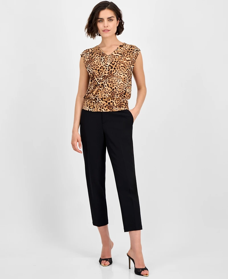 I.n.c. International Concepts Petite Printed Banded-Hem Sleeveless Top, Exclusively at Macy's