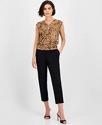 I.n.c. International Concepts Petite Printed Banded-Hem Sleeveless Top, Exclusively at Macy's