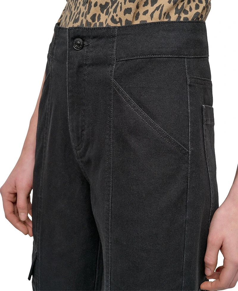 Dkny Jeans Women's High Rise Cotton Cargo