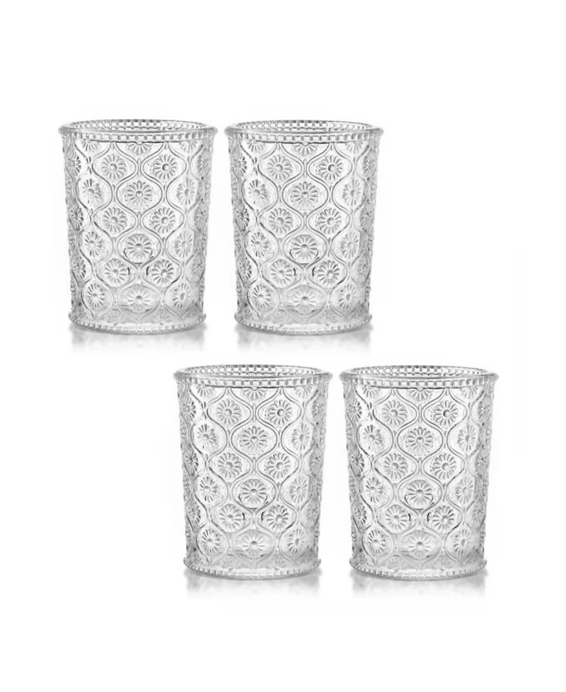 Qualia Glass Cameo Double Old-Fashioned Glasses, Set of 4