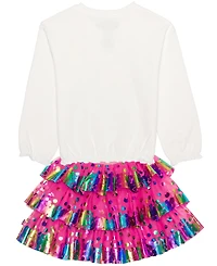 Hybrid Toddler and Little Girls 2-Piece Gabby's Dollhouse Long Sleeve Top Skirt Set