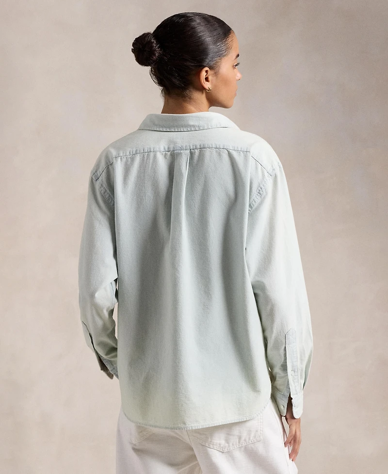 Polo Ralph Lauren Women's Cropped Boxy Chambray Shirt