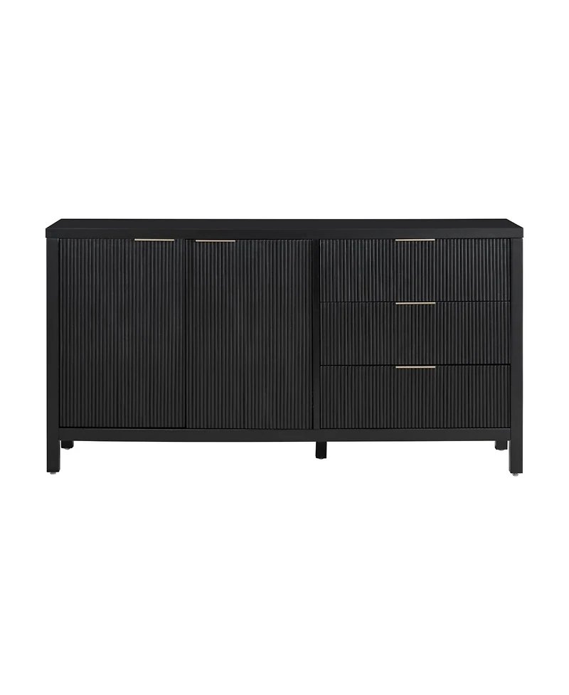 Minimalist Wave Sideboard - Entryway/Living Room Storage