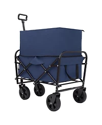 Collapsible Utility Wagon Cart - 225lb Capacity - Dark Blue