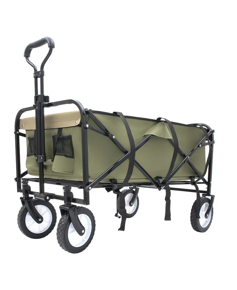 Collapsible Utility Wagon Cart - 360lb Capacity, All-Terrain Wheels