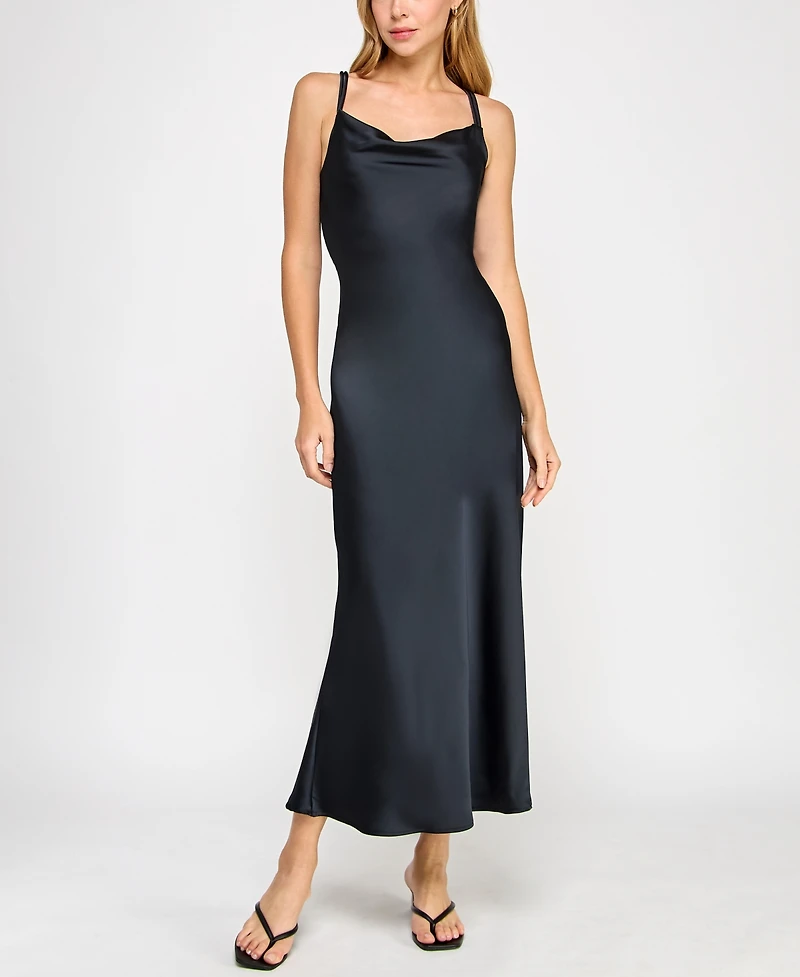 Bcx Juniors' Sleeveless Cowlneck A-Line Dress