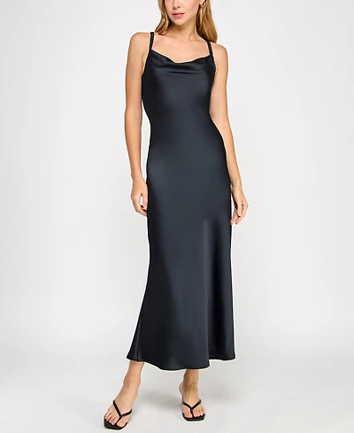 Bcx Juniors' Sleeveless Cowlneck A-Line Dress