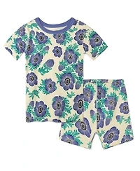 Mightly Kids Kids' Fair Trade 100% Organic Cotton Tight Fit Shortie Pajamas Set