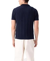 Members Only Men's Jc Polo Cable Knit Sweater