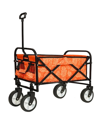 Collapsible Wagon Cart - 225lb Capacity, Orange Leaf