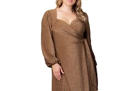 Kiyonna Plus Socialite Sweetheart Wrap Dress