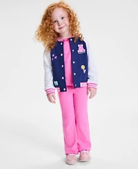 Epic Threads Toddler Girls Knit Bomber Jacket Ribbed Short Sleeve T Shirt Flared Leggings Exclusively At Macys