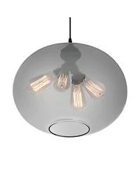 Cwi Lighting 14" Metal Glass 4 Light Down Pendant