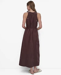 Dkny Women's Halter Sleeveless Fit & Flare Maxi Dress