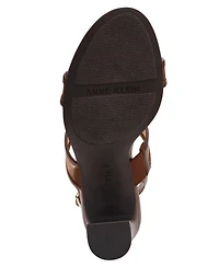 Anne Klein Women's Rhonda Mesh Band Block Heel Dress Sandals