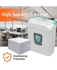 Bonsaii Secure Shredder, Home Office Shredder, high Security, 6-Sheet, Cross-Cut shredding for documents, Mail, Staples, Credit Cards, Equipped Conven