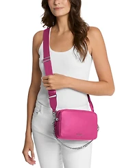 Michael Kors Bryant Medium Leather Double Zip Chain Camera Crossbody