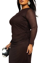 Fashion-szn Curve Women's Mesh Midaxi Dress