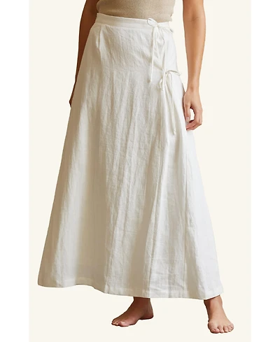 Crescent Women's Wionna Faux Wrap Linen Maxi Skirt