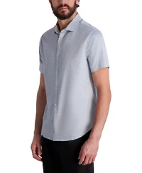 Karl Lagerfeld Paris Men's Woven Houndstooth Shirt