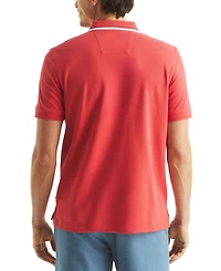 Nautica Men's Textured Tipped Collar Polo Shirt