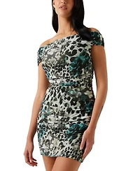 Guess Women's Verdiana Printed Off-The-Shoulder Bodycon Mini Dress