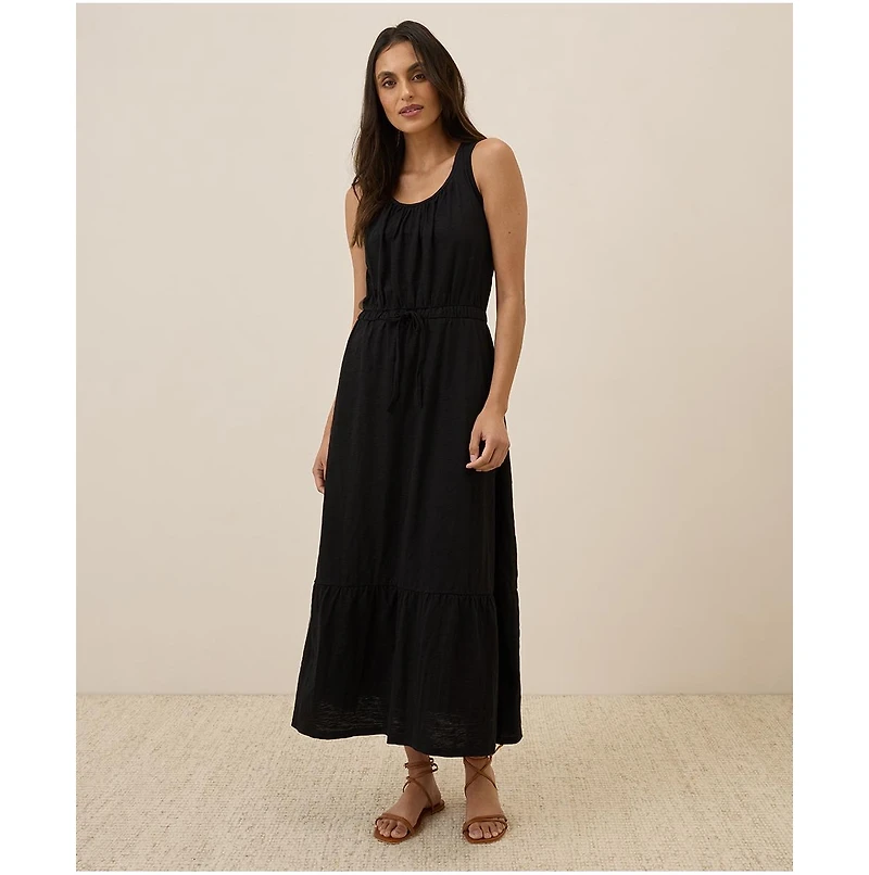 Pact Women's Organic Cotton Relaxed Slub Tank Maxi Dress
