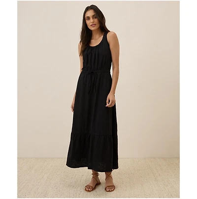 Pact Women's Organic Cotton Relaxed Slub Tank Maxi Dress