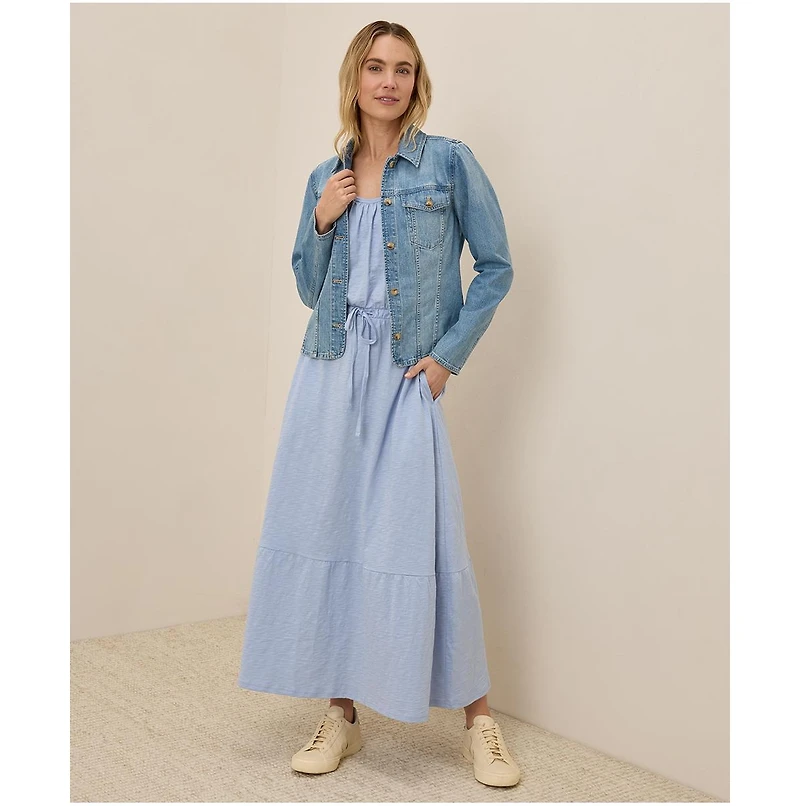 Pact Women's Organic Cotton Relaxed Slub Tank Maxi Dress