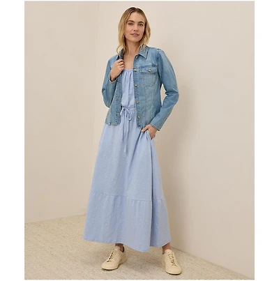 Pact Women's Organic Cotton Relaxed Slub Tank Maxi Dress