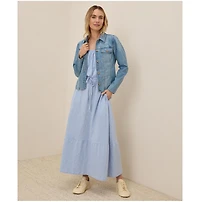 Pact Women's Organic Cotton Relaxed Slub Tank Maxi Dress