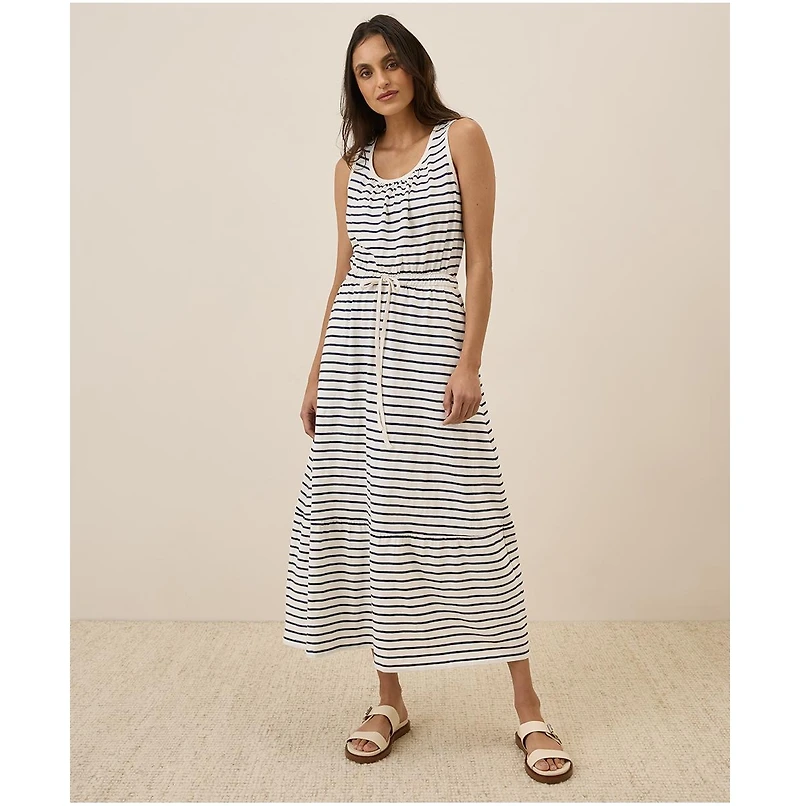 Pact Women's Organic Cotton Relaxed Slub Tank Maxi Dress