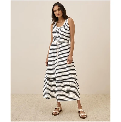 Pact Women's Organic Cotton Relaxed Slub Tank Maxi Dress