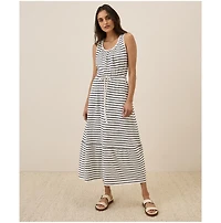 Pact Women's Organic Cotton Relaxed Slub Tank Maxi Dress