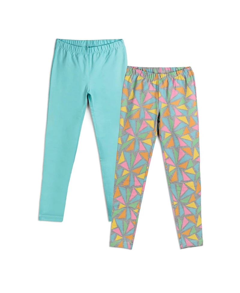 Mightly Girls Fair Trade Organic Cotton Reinforced Knee Leggings 2-pack