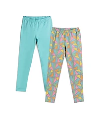 Mightly Girls Fair Trade Organic Cotton Reinforced Knee Leggings 2-pack